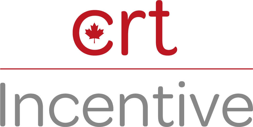 CRT Incentive logo with red letters 'crt' including a maple leaf inside the 'c' and gray text 'Incentive' below a red line.